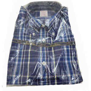 Brooks Brothers Mens Blue Plaid Madison Button Down Shirt Non Iron‎ Size M NWT